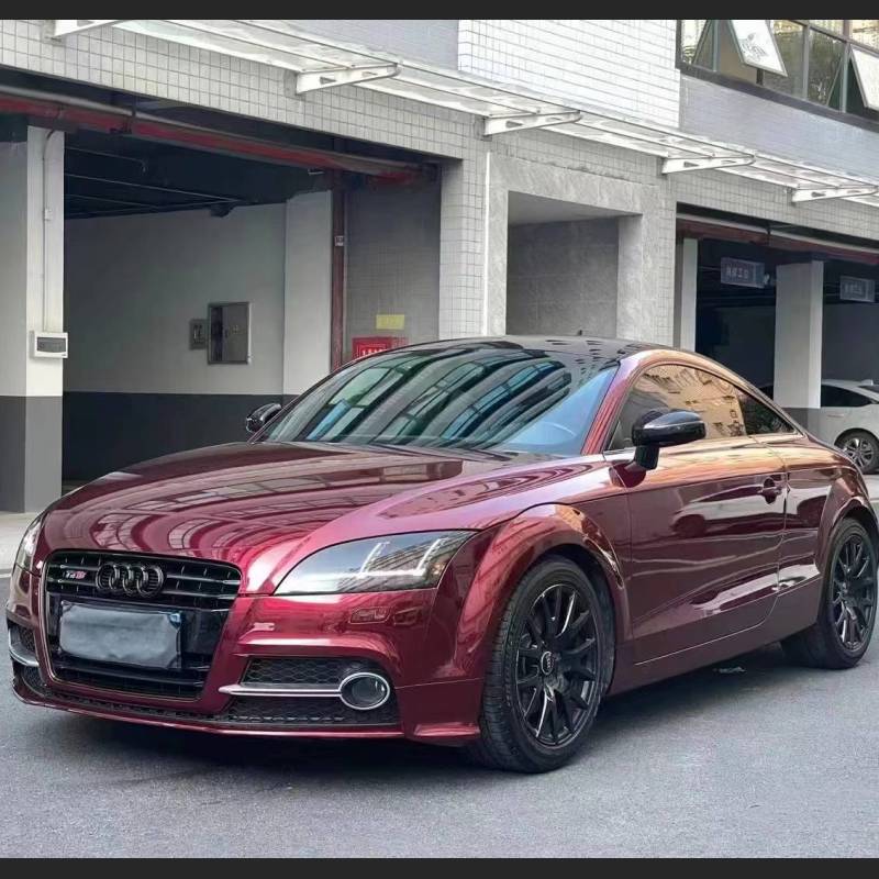 Ravoony Plus Liquid Metallic Dragon Blood Red Vinyl Car Wrap Audi TT Wrap