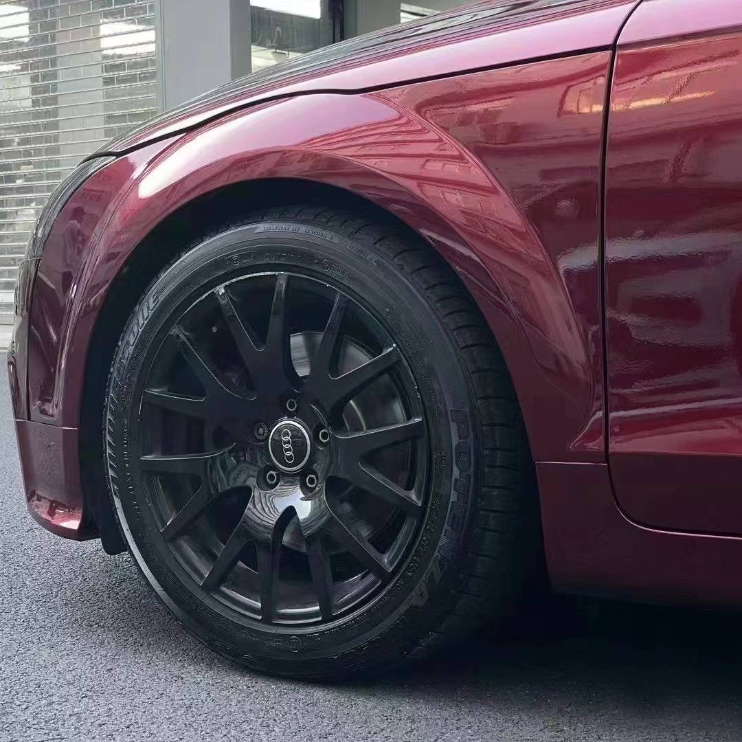 Ravoony Plus Liquid Metallic Dragon Blood Red Vinyl Car Wrap Audi TT Wrap