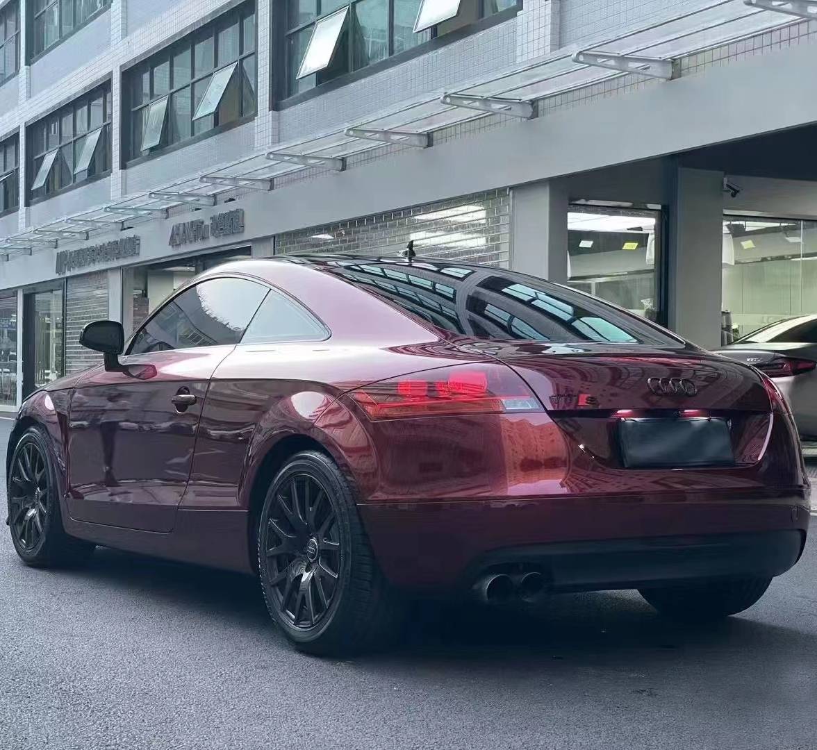 Ravoony Plus Liquid Metallic Dragon Blood Red Vinyl Car Wrap Audi TT Wrap