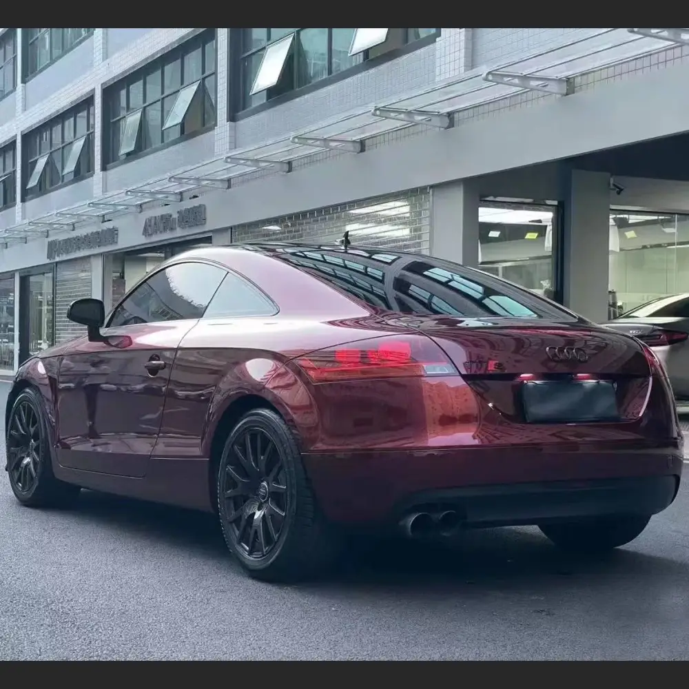 Ravoony Plus Liquid Metallic Dragon Blood Red Vinyl Car Wrap Audi TT Wrap