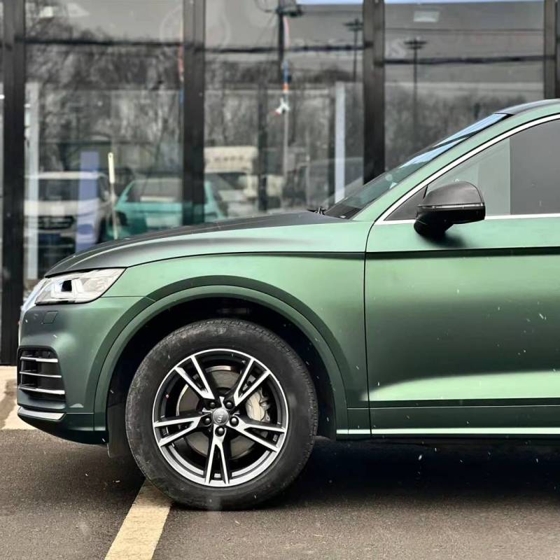 Ravoony Plus Matte Emerald Green Car Vinyl Wrap Audi Q5L Wrap