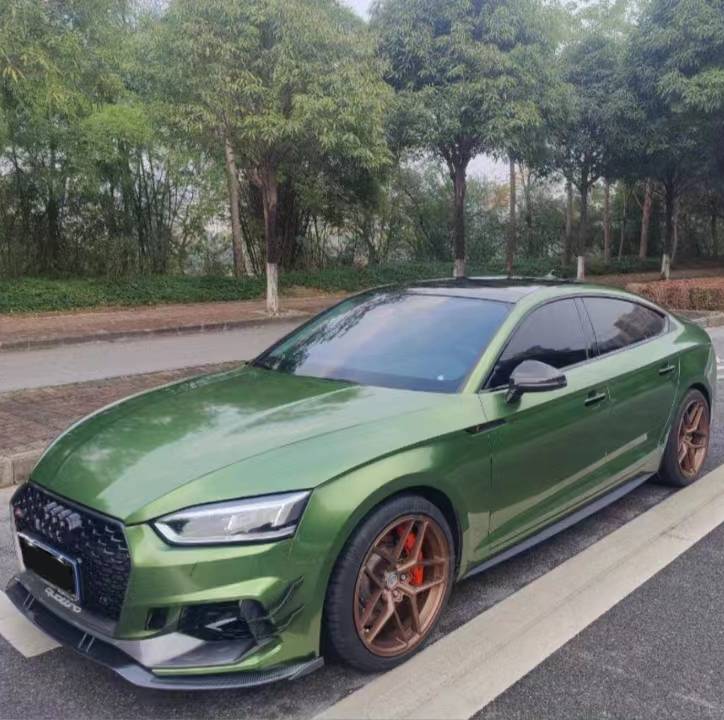 Ravoony Plus Metallic Mamba Green Car Vinyl Wrap Audi A5 Wrap