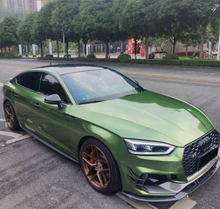 Ravoony Plus Metallic Mamba Green Car Vinyl Wrap Audi A5 Wrap