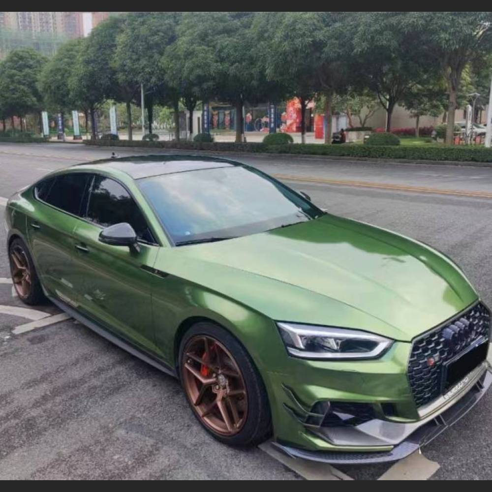 Ravoony Plus Metallic Mamba Green Car Vinyl Wrap Audi A5 Wrap