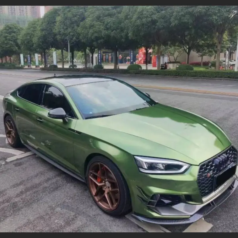 Ravoony Plus Metallic Mamba Green Car Vinyl Wrap Audi A5 Wrap