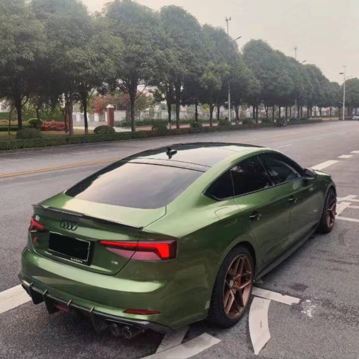 Ravoony Plus Metallic Mamba Green Car Vinyl Wrap Audi A5 Wrap