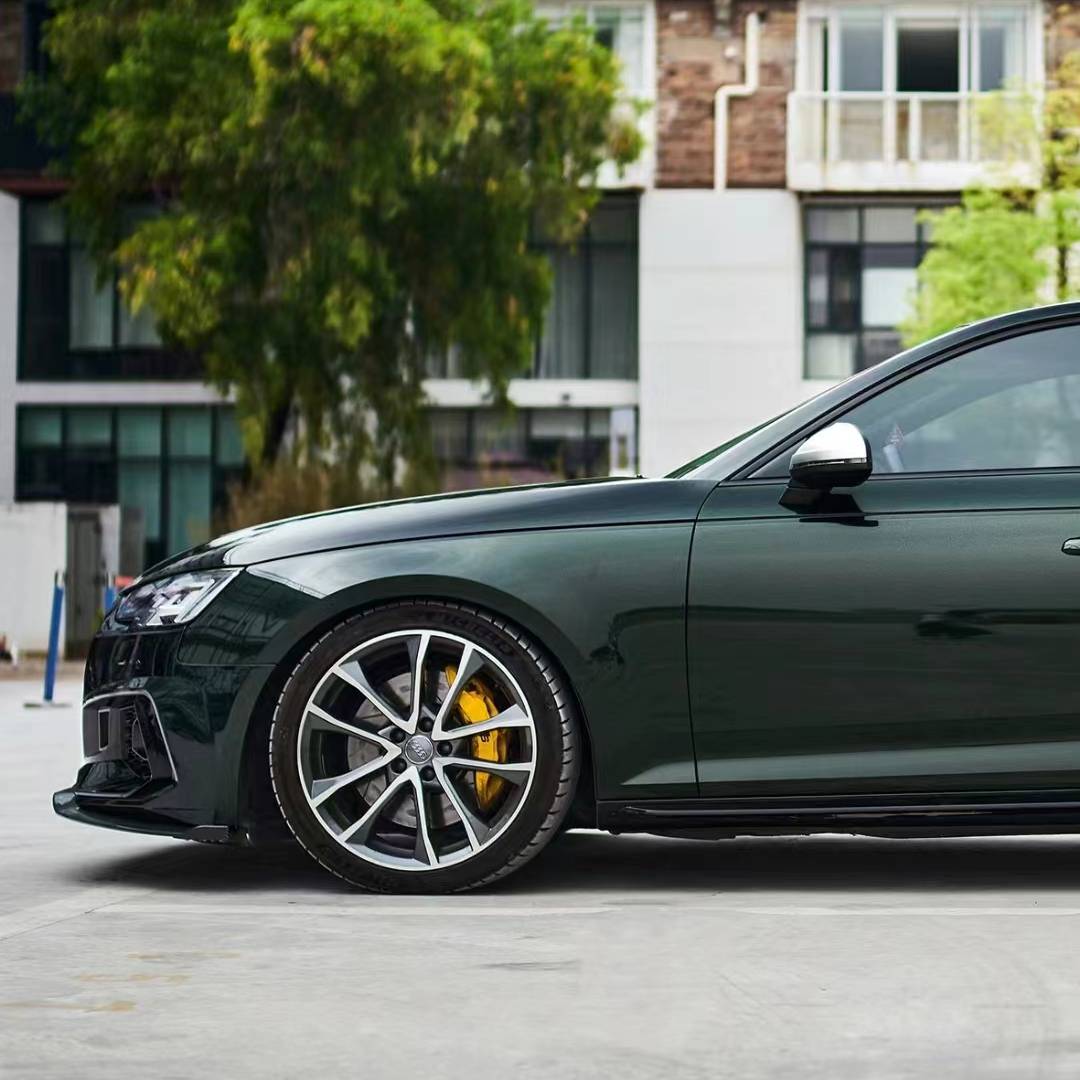 Ravoony Plus Pearlized Emerald Green Car Vinyl Wrap Audi S4 Wrap