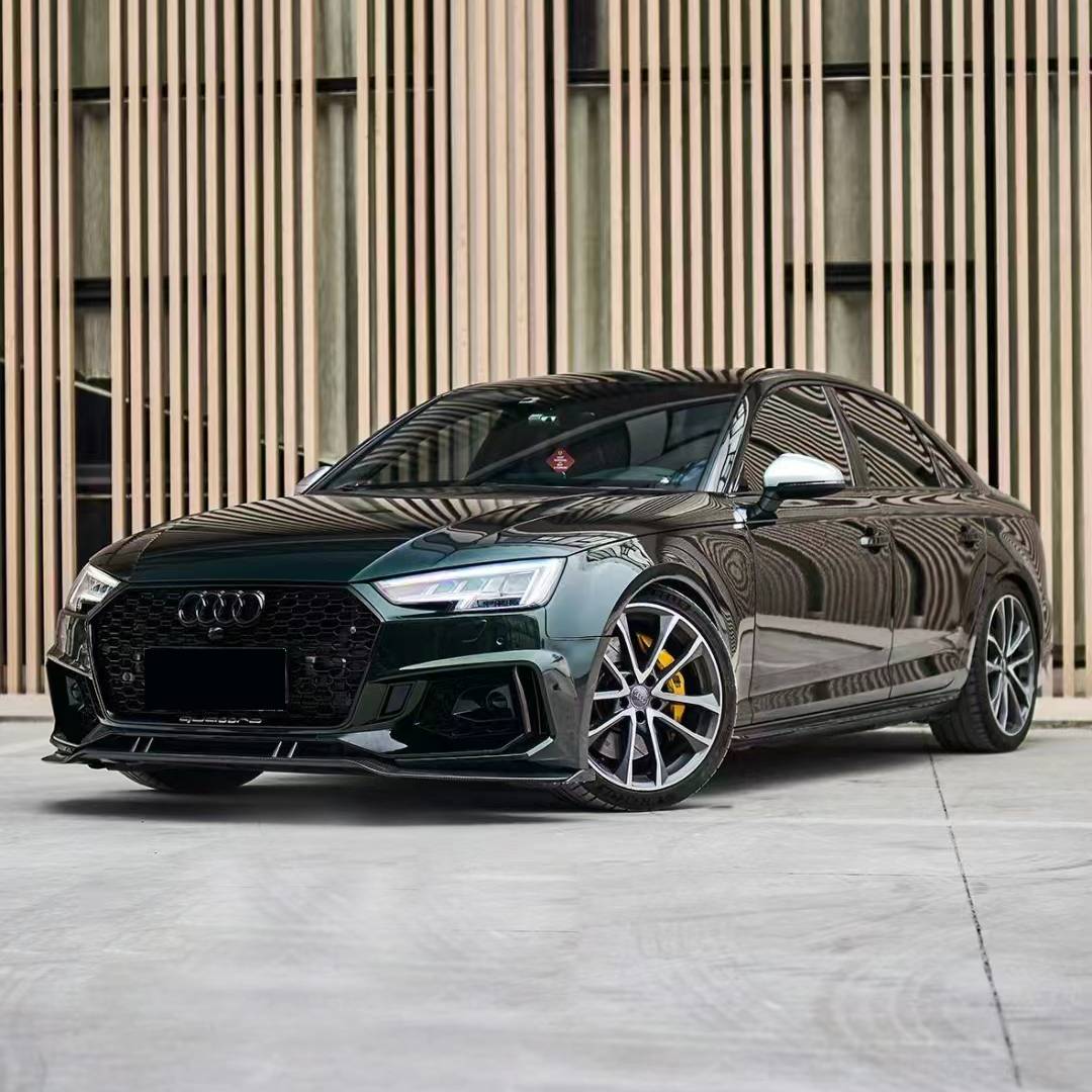 Ravoony Plus Pearlized Emerald Green Car Vinyl Wrap Audi S4 Wrap