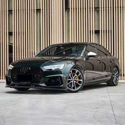 Ravoony Plus Pearlized Emerald Green Car Vinyl Wrap Audi S4 Wrap 02