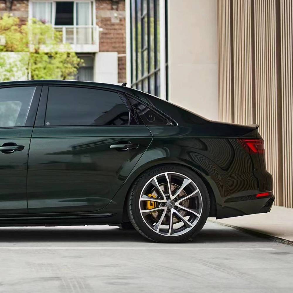 Ravoony Plus Pearlized Emerald Green Car Vinyl Wrap Audi S4 Wrap