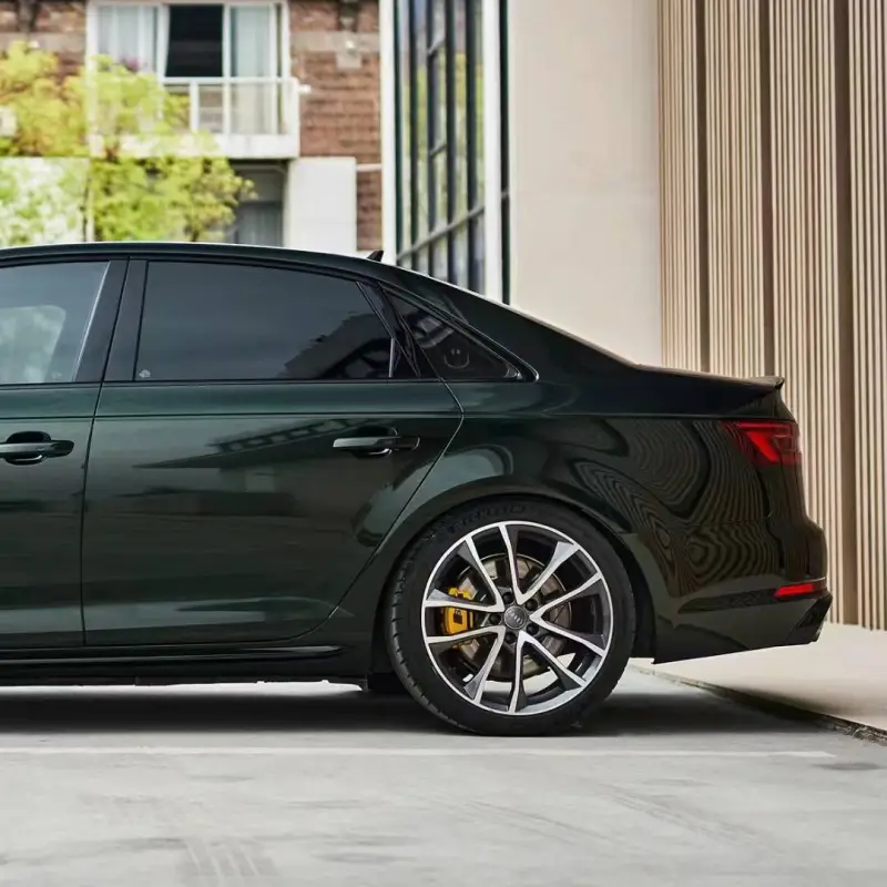 Pearlized Emerald Green Car Vinyl Wrap Audi S4 Wrap