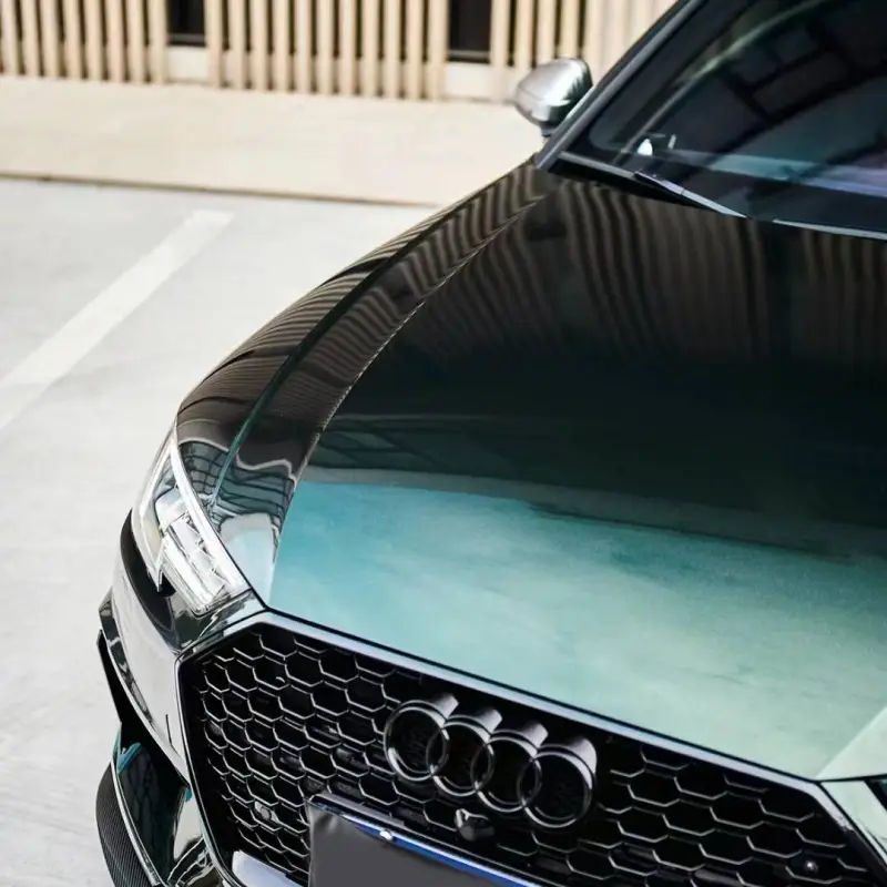 Pearlized Emerald Green Car Vinyl Wrap Audi S4 Wrap