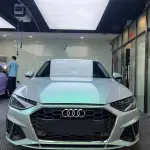 Ravoony Plus Twin Candy Grey Green Color Fliper Car Wrap Audi A4 Wrap