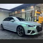 Ravoony Plus Twin Candy Grey Green Color Fliper Car Wrap Audi A4 Wrap