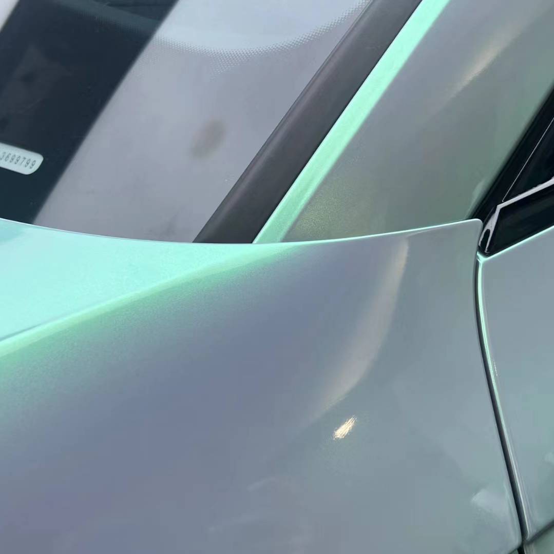 Ravoony Plus Twin Candy Grey Green Color Fliper Car Wrap Audi A4 Wrap