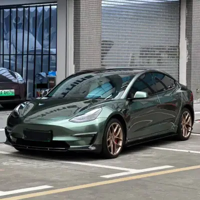Ravoony Plus PET Liquid Alpine Green Car Vinyl Wrap 02