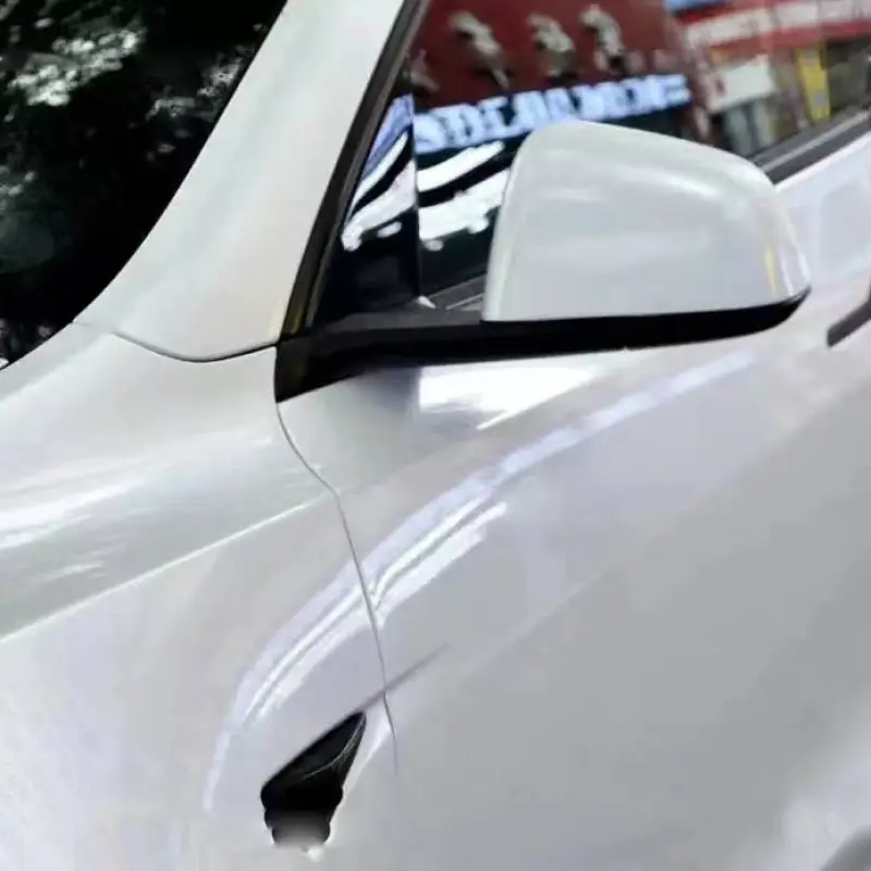  Ravoony Plus Glossy Metal Paint White Car Wrap