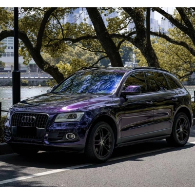 Ravoony Plus Glossy Midnight Purple Car Wrap Audi A5 Wrap 02