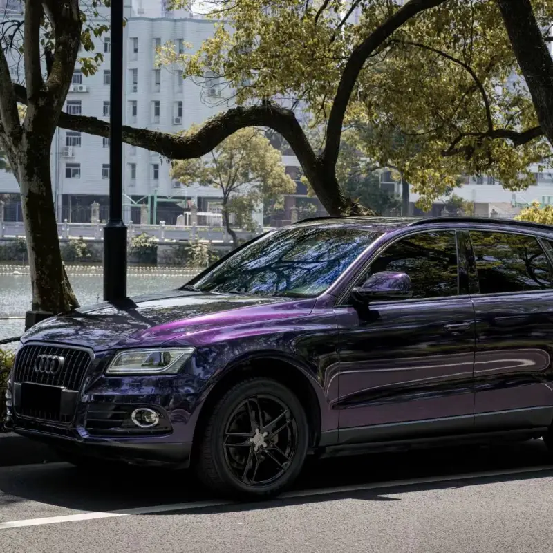Ravoony Plus Glossy Midnight Purple Car Wrap Audi A5 Wrap