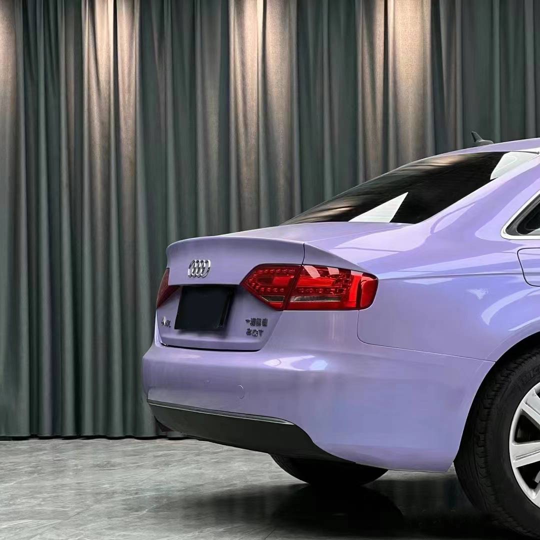 Ravoony Plus Glossy Twin Silver Purple Car Vinyl Wrap Audi A4 Wrap