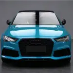 Ravoony Plus Glossy Miami Blue Vinyl Wrap Audi A6 Wrap