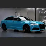 Ravoony Plus Glossy Miami Blue Vinyl Wrap Audi A6 Wrap