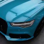 Ravoony Plus Glossy Miami Blue Vinyl Wrap Audi A6 Wrap