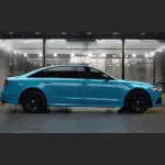 Ravoony Plus Glossy Miami Blue Vinyl Wrap Audi A6 Wrap