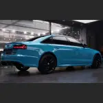 Ravoony Plus Glossy Miami Blue Vinyl Wrap Audi A6 Wrap