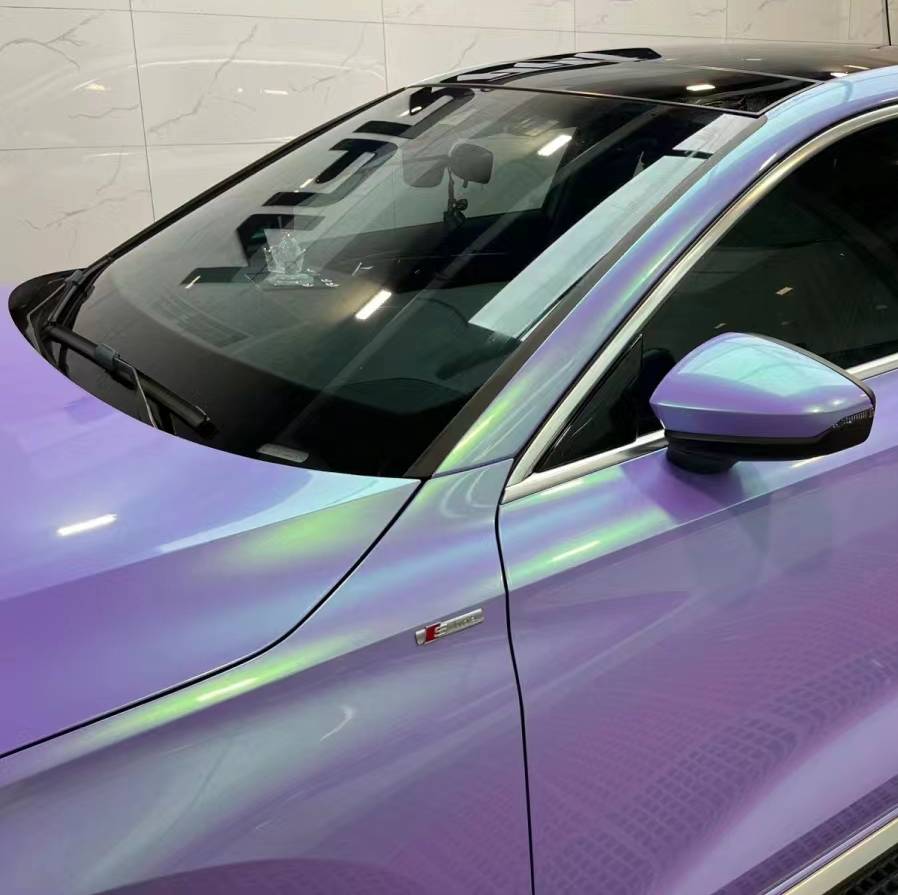 Ravoony Plus Twin Candy Purple Green Car Wrap Audi A3L Wrap