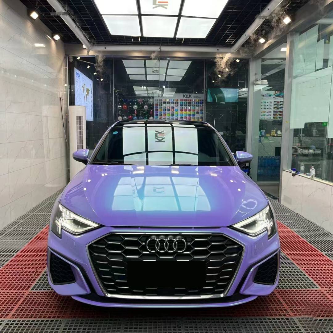 Ravoony Plus Twin Candy Purple Green Car Wrap Audi A3L Wrap
