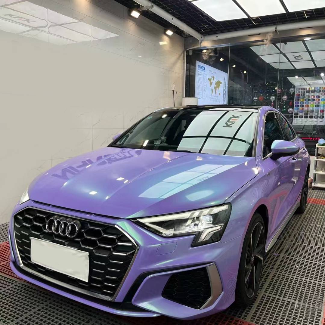 Ravoony Plus Twin Candy Purple Green Car Wrap Audi A3L Wrap