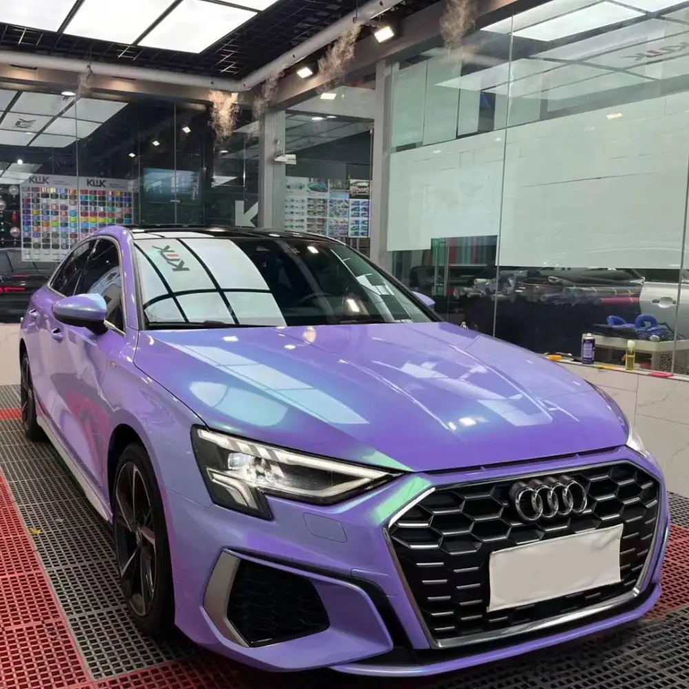 Ravoony Plus Twin Candy Purple Green Car Wrap Audi A3L Wrap