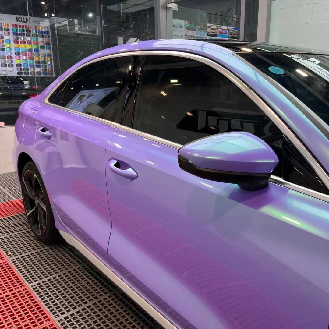 Ravoony Plus Twin Candy Purple Green Car Wrap Audi A3L Wrap