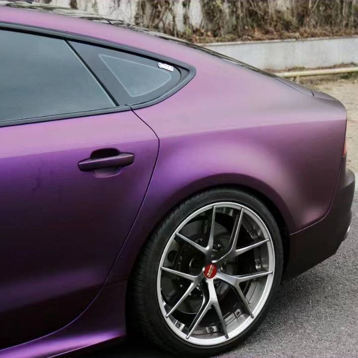 Ravoony Plus Ultimate Flat Magic Purple Car Vinyl Wrap Audi A7 Wrap