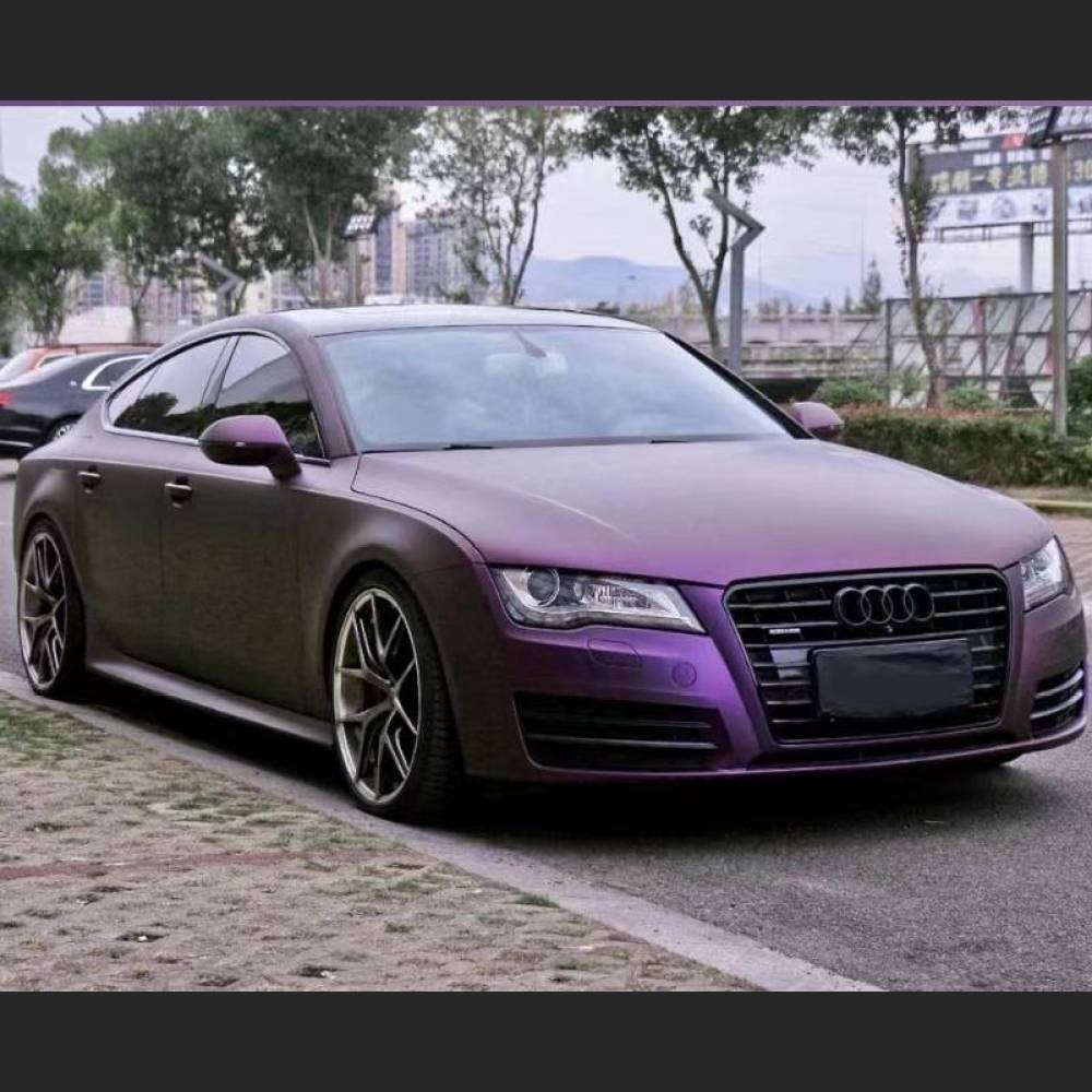 Ravoony Plus Ultimate Flat Magic Purple Car Vinyl Wrap Audi A7 Wrap