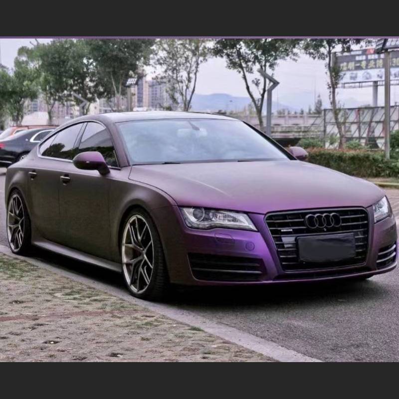 Ravoony Plus Ultimate Flat Magic Purple Car Vinyl Wrap Audi A7 Wrap