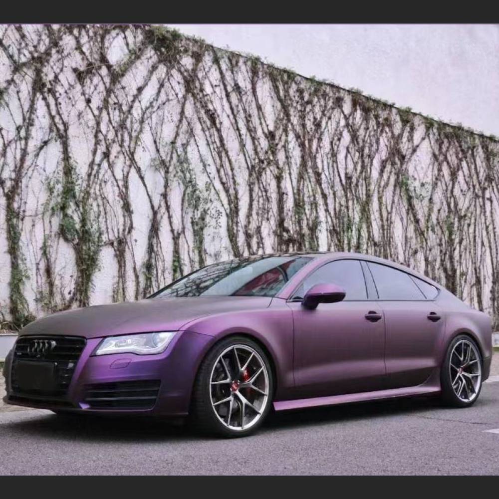 Ravoony Plus Ultimate Flat Magic Purple Car Vinyl Wrap Audi A7 Wrap