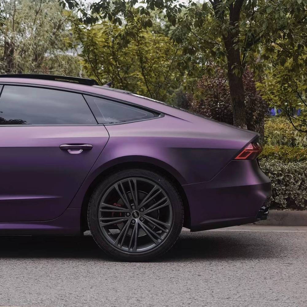 Ravoony Plus Ultimate Flat Magic Purple Car Vinyl Wrap Audi A7 Wrap