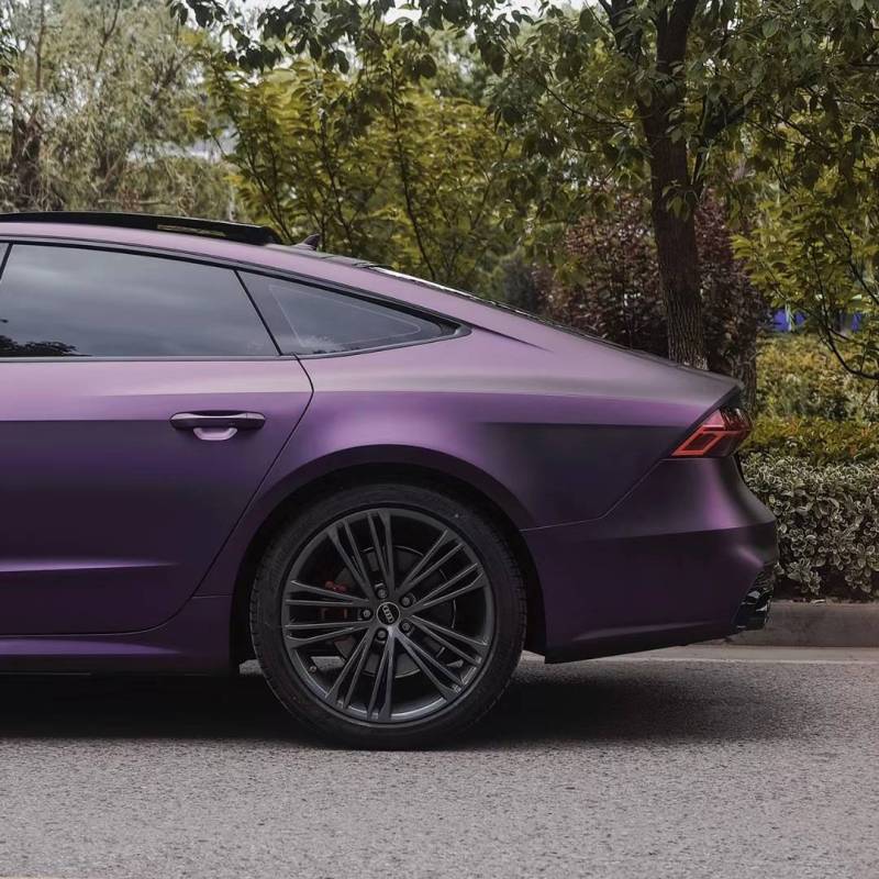Ravoony Plus Ultimate Flat Magic Purple Car Vinyl Wrap Audi A7 Wrap