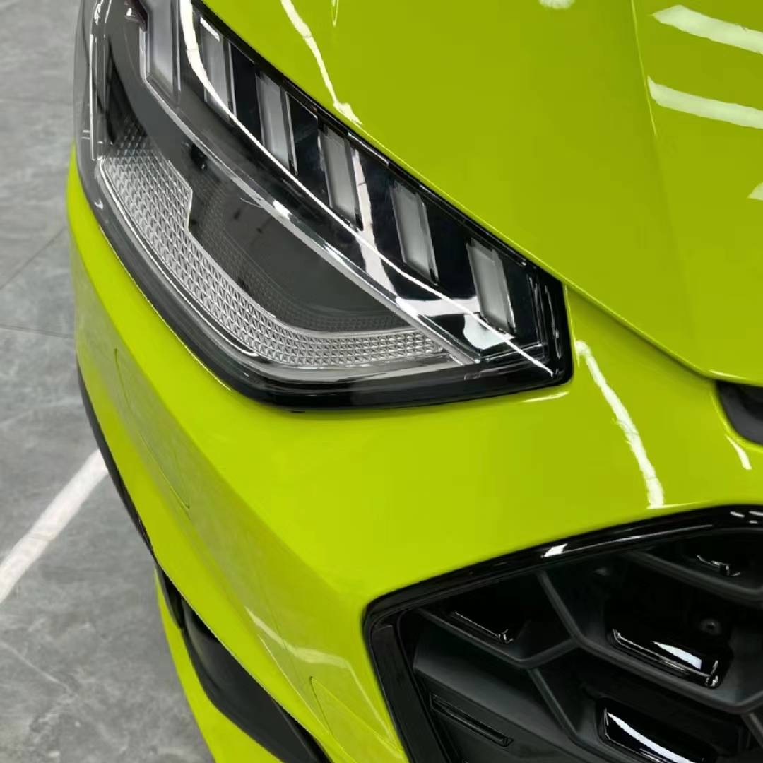 Ravoony Plus BMW Gloss São Paulo Yellow Car Vinyl Wrap Audi S4 Wrap