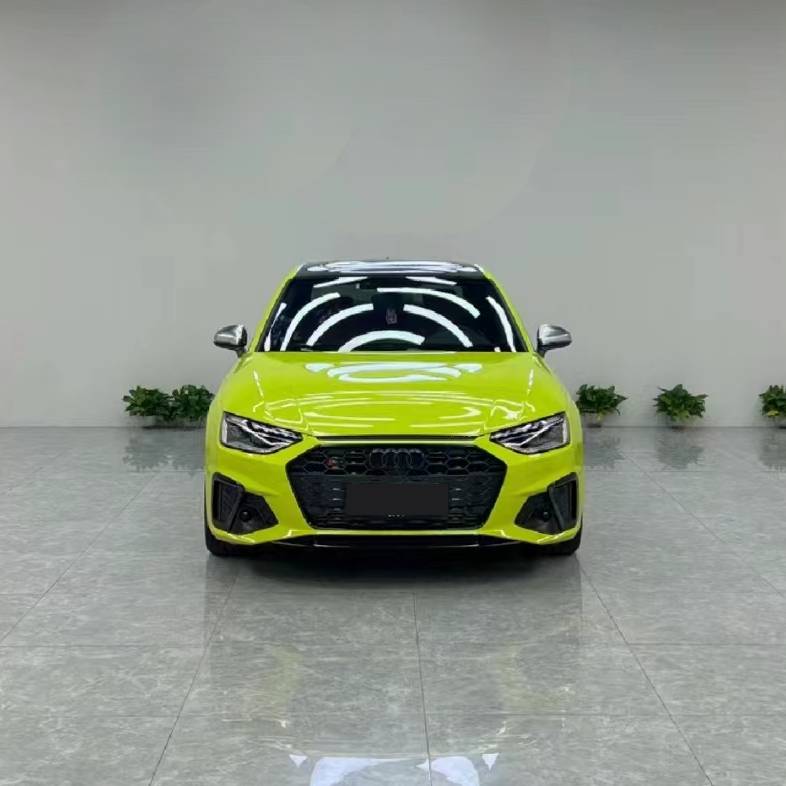 Ravoony Plus BMW Gloss São Paulo Yellow Car Vinyl Wrap Audi S4 Wrap