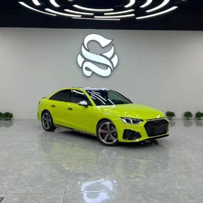 Ravoony Plus BMW Gloss São Paulo Yellow Car Vinyl Wrap Audi S4 Wrap 02