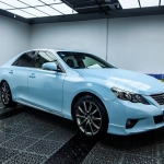 Ravoony Plus Glossy Crystal Glacier Blue Car Wrap Toyota Reiz Wrap