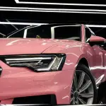 Ravoony Plus Glossy Crystal Peach Pink Car Vinyl Wrap Audi A6 Wrap