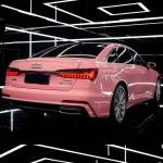 Ravoony Plus Glossy Crystal Peach Pink Car Vinyl Wrap Audi A6 Wrap