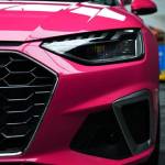 Ravoony Plus Glossy Crystal Rose Red Vinyl Car Wrap Audi A4L Wrap