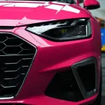 Ravoony Plus Glossy Crystal Rose Red Vinyl Car Wrap Audi A4L Wrap