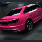 Ravoony Plus Glossy Crystal Rose Red Vinyl Car Wrap Audi A4L Wrap