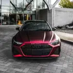 Ravoony Plus Matte Romanee Red Vinyl Car Wrap Audi RS7 Wrap